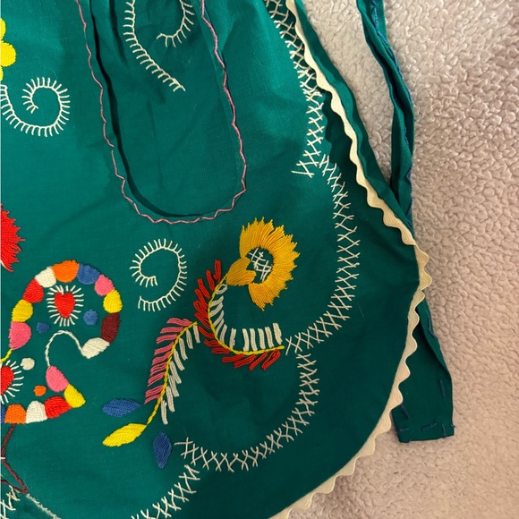 VINTAGE APRON CREWELWORK ROOSTER PORTUGAL - Picture 6 of 7